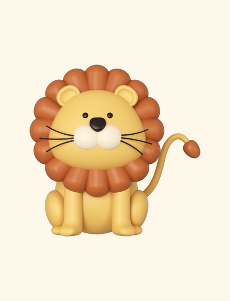 3DC4D立体可爱动物狮子