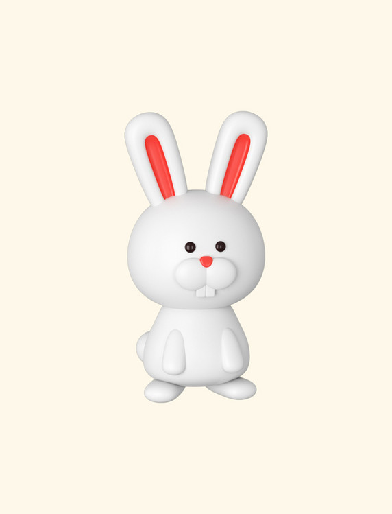 3DC4D立体动物小白兔