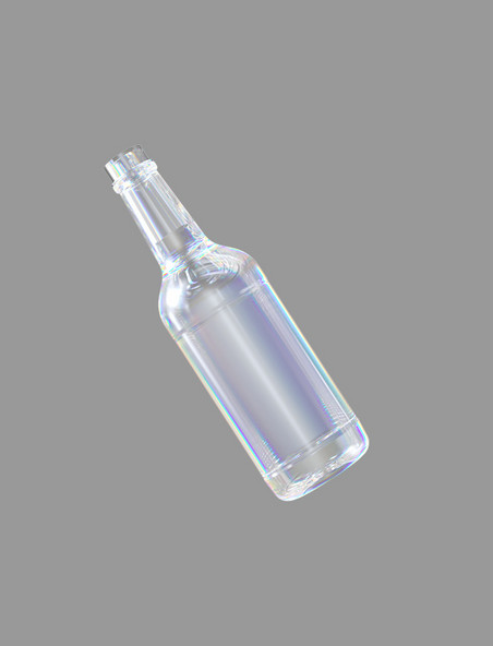 3d酸性玻璃酒瓶