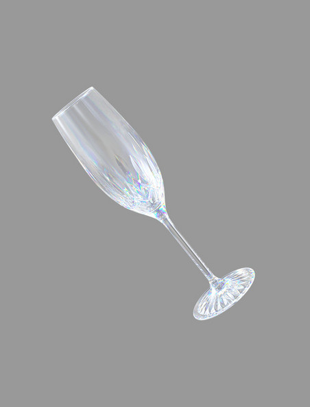3d酸性透明玻璃香槟杯