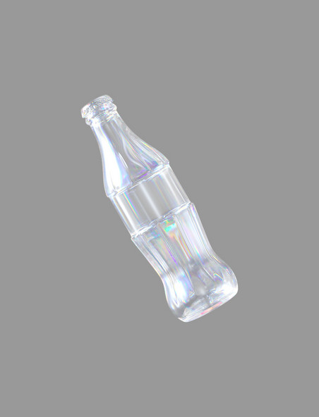 3d酸性透明玻璃可乐瓶
