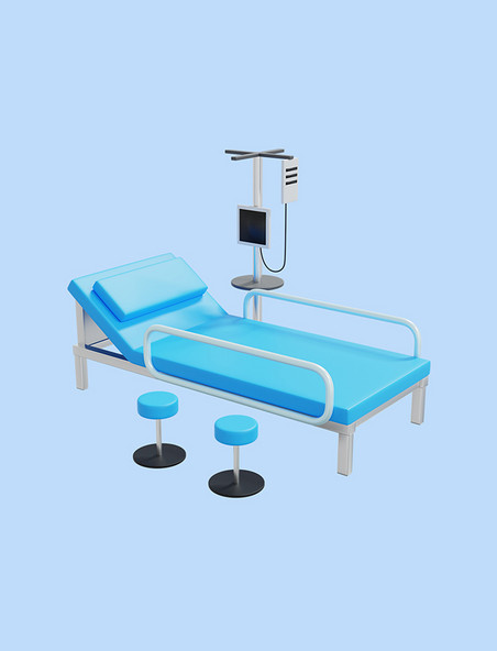 3D医疗机器医用检测医疗床病床挂水