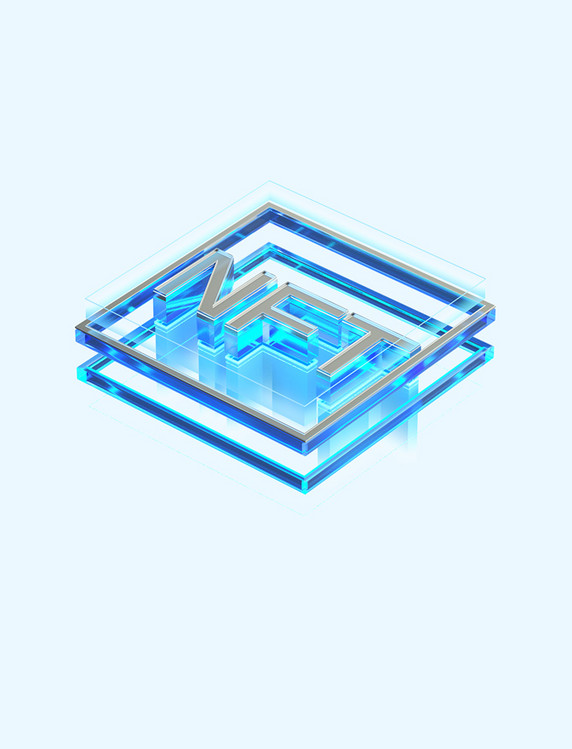 立体NFT数字藏品C4D蓝色科技3D元素