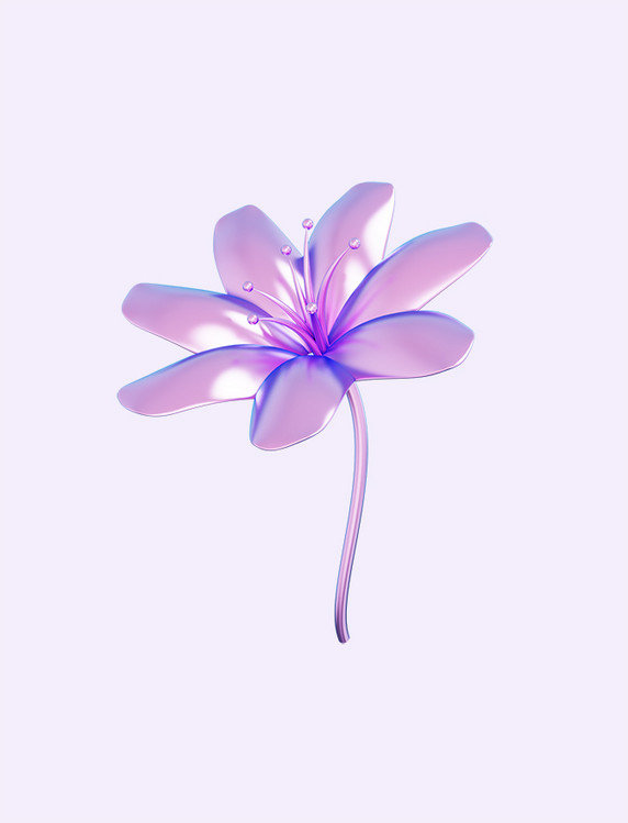 时尚潮流3DC4D立体潮流酸性花朵