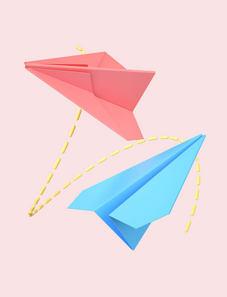 梦想3DC4D立体纸飞机飞翔放飞梦想青春