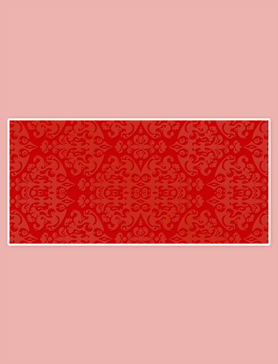 中式花纹底新年红色底纹背景