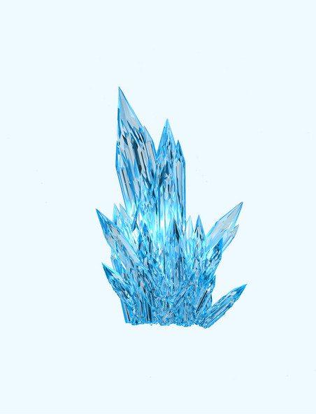 3D立体水晶蓝色元素