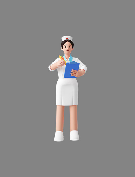 3D女性护士职业人物c4d