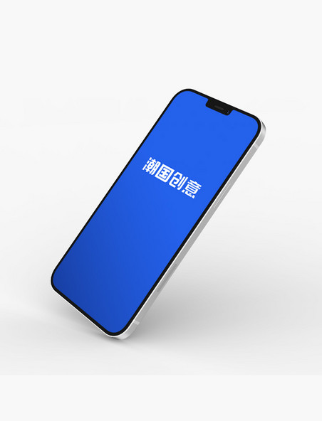 智能手机iPhone12样机苹果12样机智能手机模板展示设计蓝色简约样机