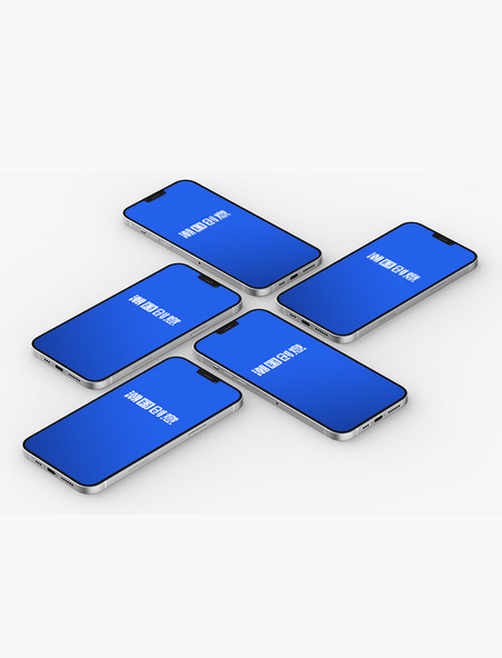 商用样机iPhone12样机苹果12样机手机素材展示设计模板蓝色简约样机