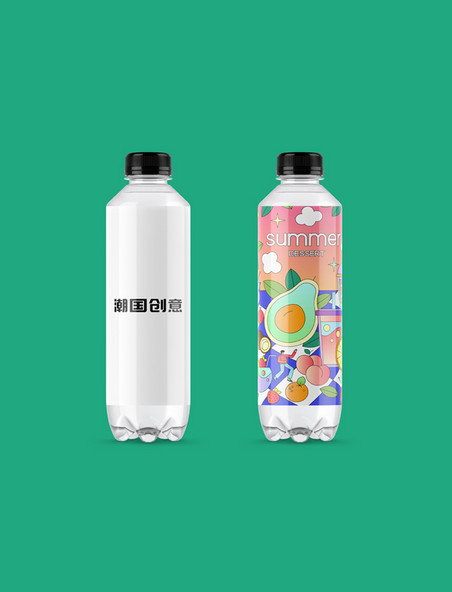 纯净水瓶饮料瓶样机展示
