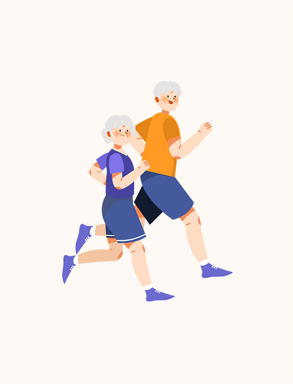 老年人运动锻炼老年跑步晚年生活