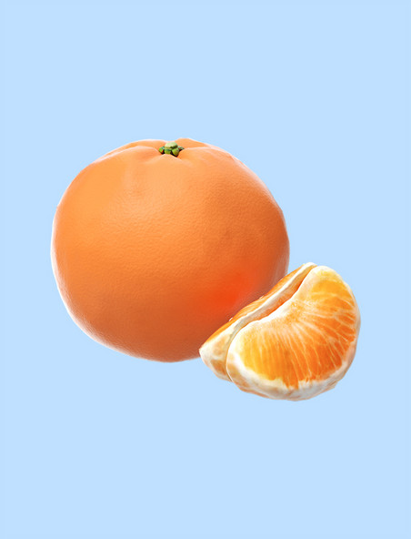 3DC4D秋天秋季新鲜水果生鲜橘子