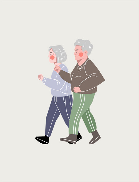 老年人生活休闲退休元素
