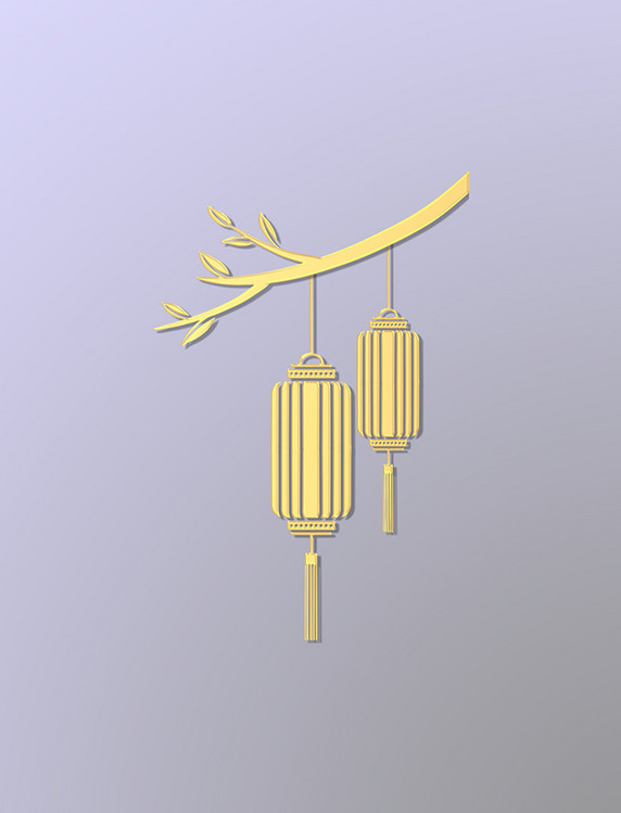 金色喜庆创意灯笼挂饰新年植物灯笼春节金色浮雕吊饰