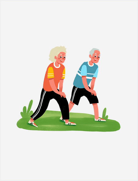 传统节日老年人运动锻炼老年生活
