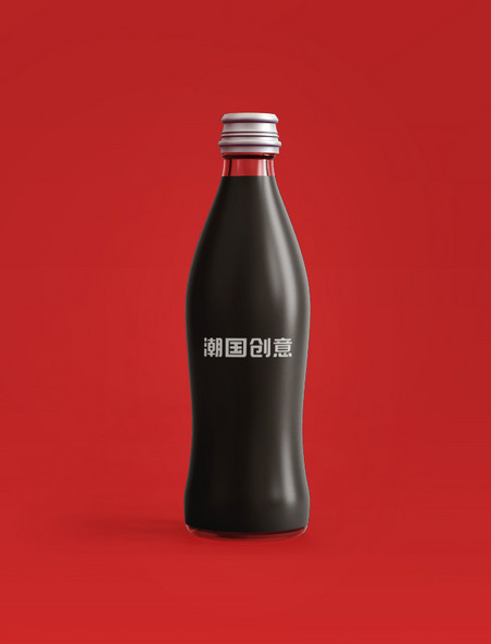 品牌展示瓶子文创黑色大气样机