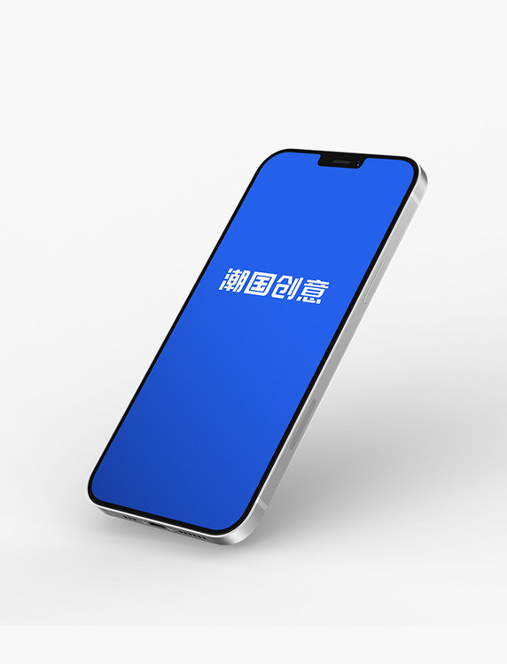 简洁iPhone12样机苹果12样机智能手机设计模板展示蓝色简约样机