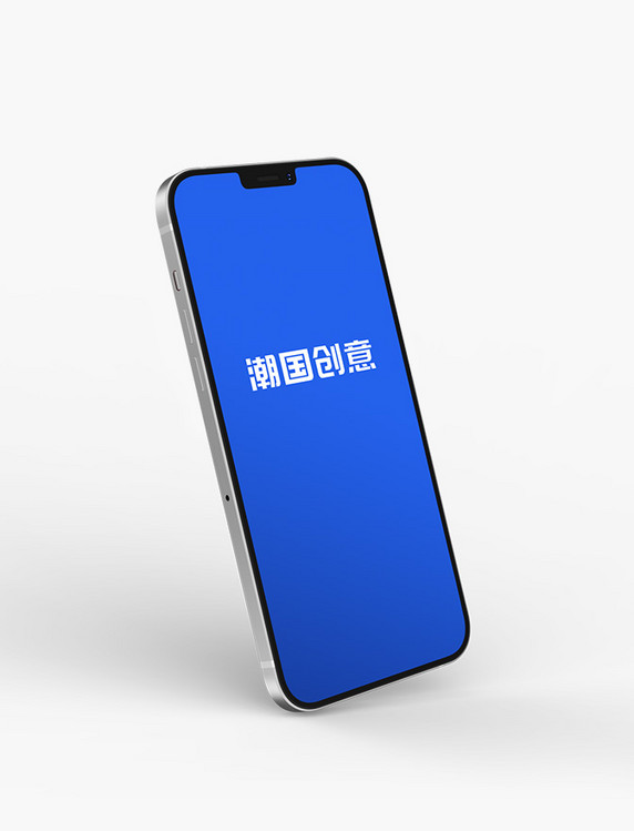 简洁iPhone12样机苹果12样机智能手机素材模板设计蓝色简约风格样机