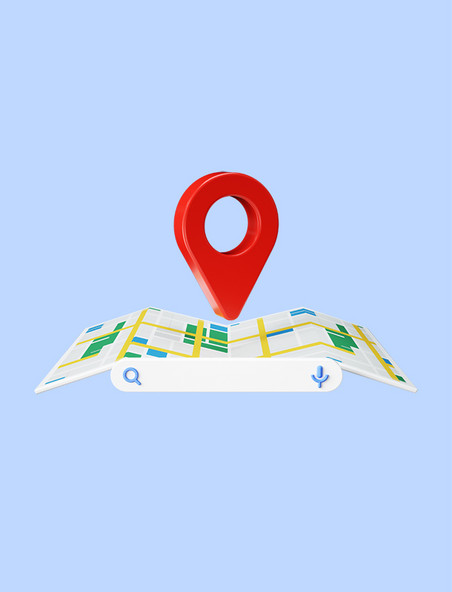 3d地图图标元素搜索查询地点地图导航