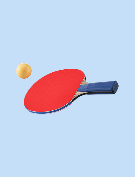 c4d立体体育健身运动器材元素乒乓球