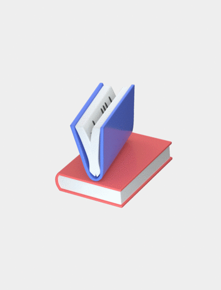 创意教育书本展开C4D立体3D书本打开书动图gif