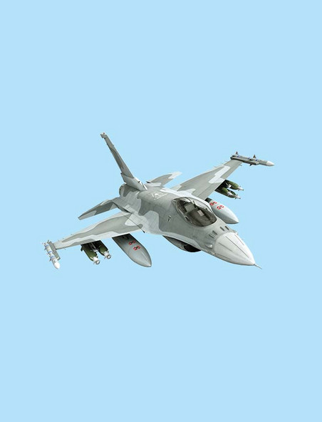 军事现代战争武器飞机战斗机C4D