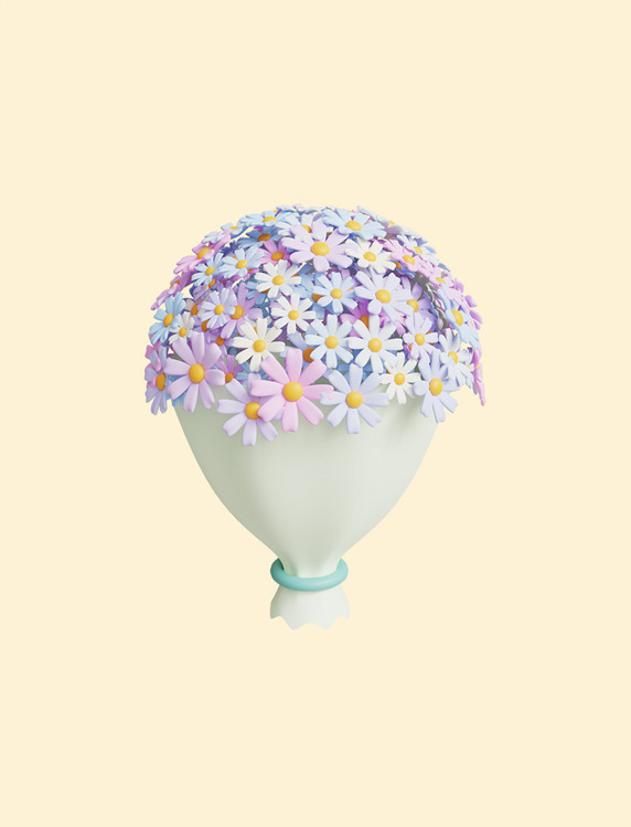 3D立体手捧花花束