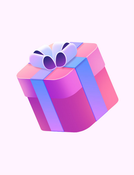 紫色礼物礼盒元素