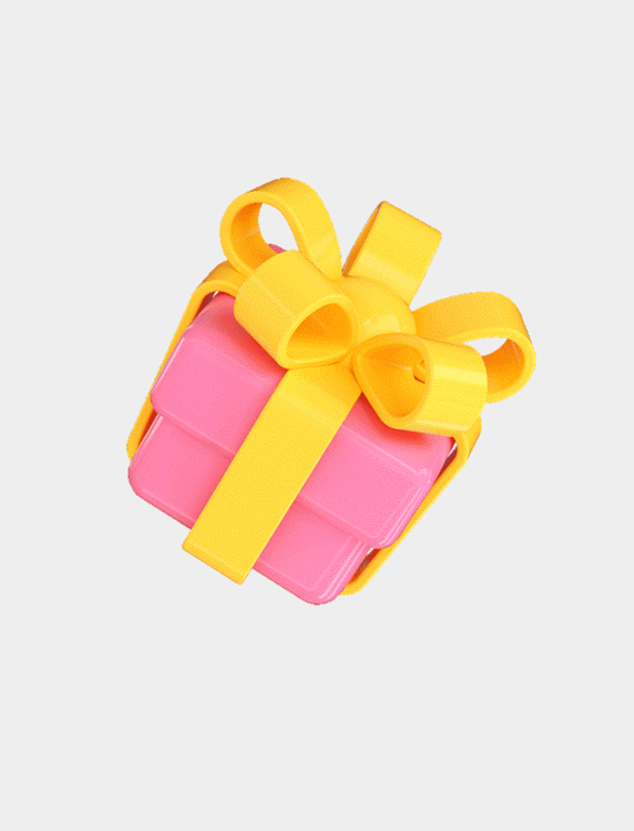C4D立体3d礼盒礼物可爱粉色动图gif