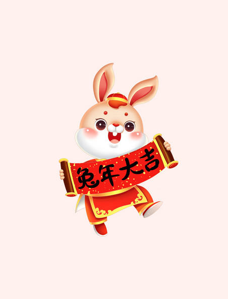 兔年大吉兔子新春新年春节过年横幅元素