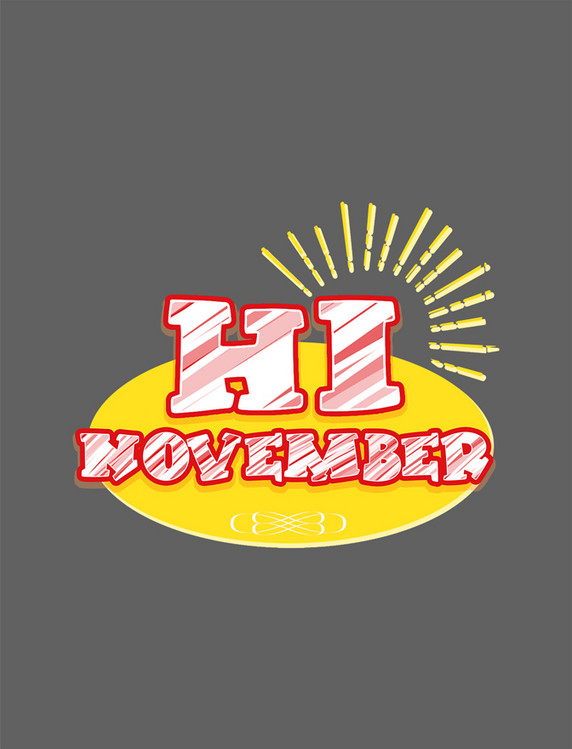 你好十一月INOVEMBER英文字体设计