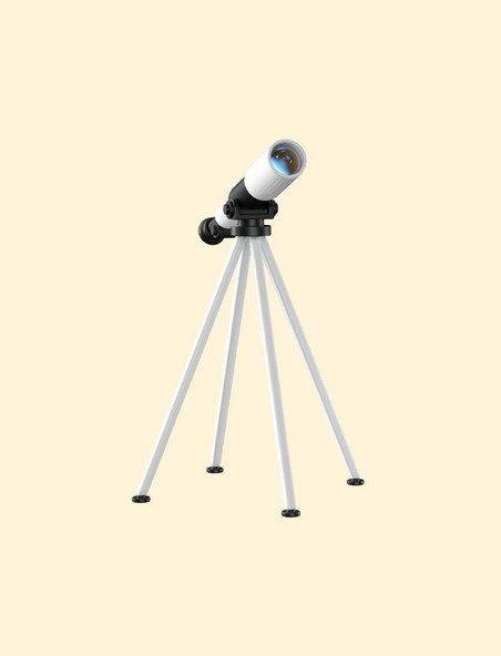 c4d立体卡通望远镜