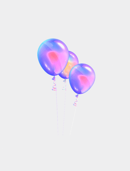 3d立体潮流镭射气球酸性动图gif