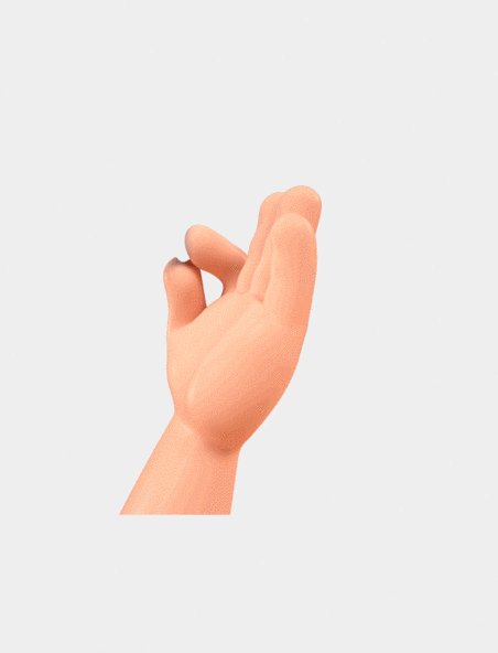 3D立体只手握住像对话框元素点赞动画