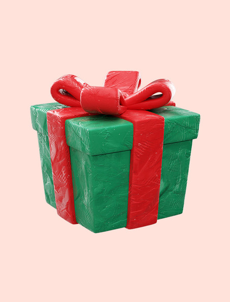 3d圣诞圣诞节C4D黏土装饰元素礼盒礼物