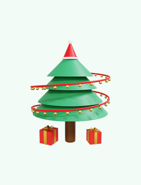 3D立体圣诞圣诞节礼物盒圣诞树