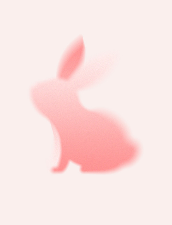 兔年坐下弥散兔子兔年元素春节简约渐变