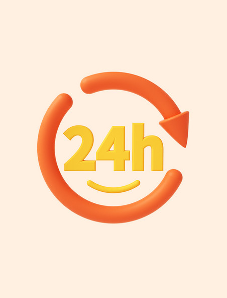 3D立体C4D电商促销24H标志
