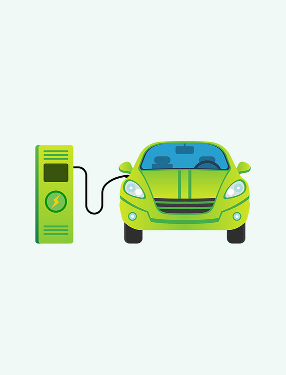 绿色充电桩新能源节能汽车