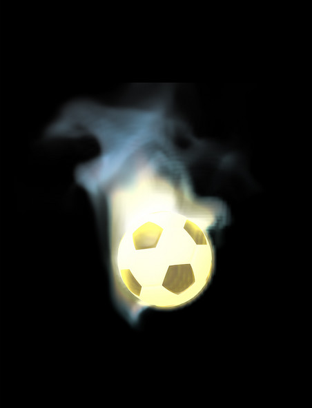 仿真风格 一个燃烧的火焰足球