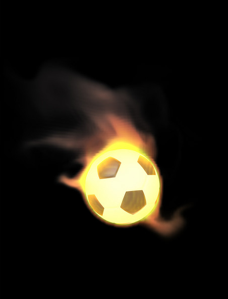 仿真风格一个燃烧火焰足球
