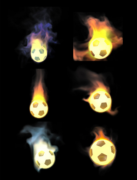 仿真风格一个燃烧的火焰足球