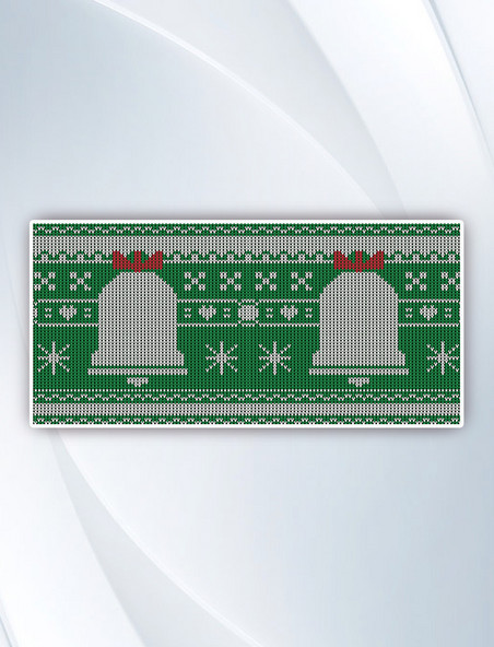 绿色圣诞圣诞节铃铛针织纹理背景