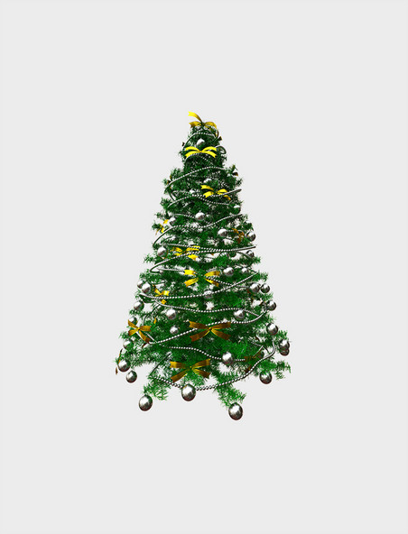 圣诞节挂饰圣诞树绿色3D立体
