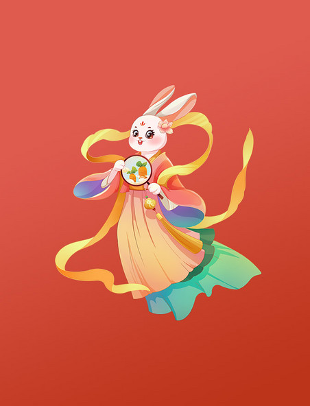 中国风国风古风兔年春节新春兔子