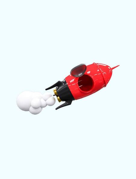 卡通天猫淘宝高清小火箭双十一双十二3D立体小火箭