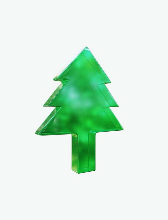 圣诞节3DC4D立体创意绿色圣诞树