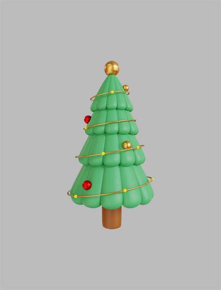 圣诞节3DC4D立体圣诞树