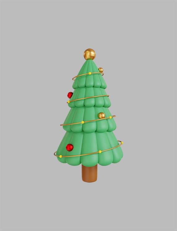 圣诞节3DC4D立体圣诞树